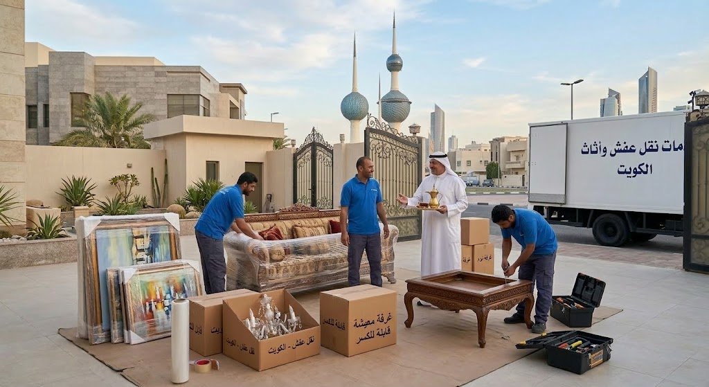 نقل وتغليف آمن مع الفك والتركيب | شركة نقل عفش القصور الكويت
