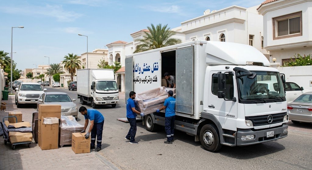 نقل وتغليف آمن مع الفك والتركيب | شركة نقل عفش الجهراء بالكويت