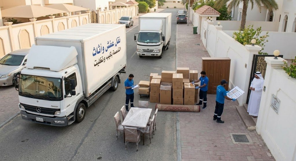 نقل وتغليف آمن مع الفك والتركيب | شركة نقل عفش الدعية الكويت