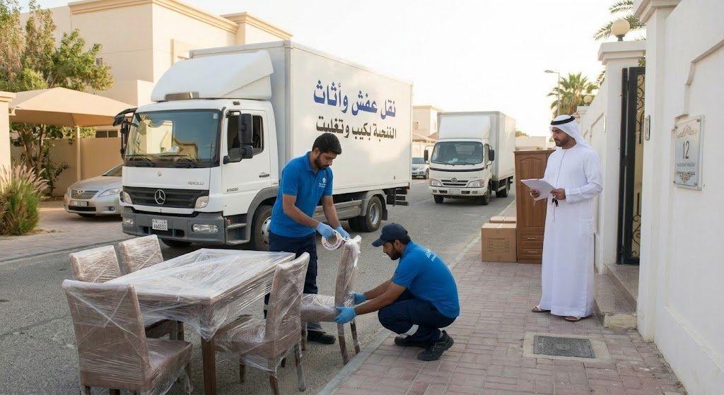 نقل وتغليف آمن مع الفك والتركيب | شركة نقل عفش الرقة الكويت