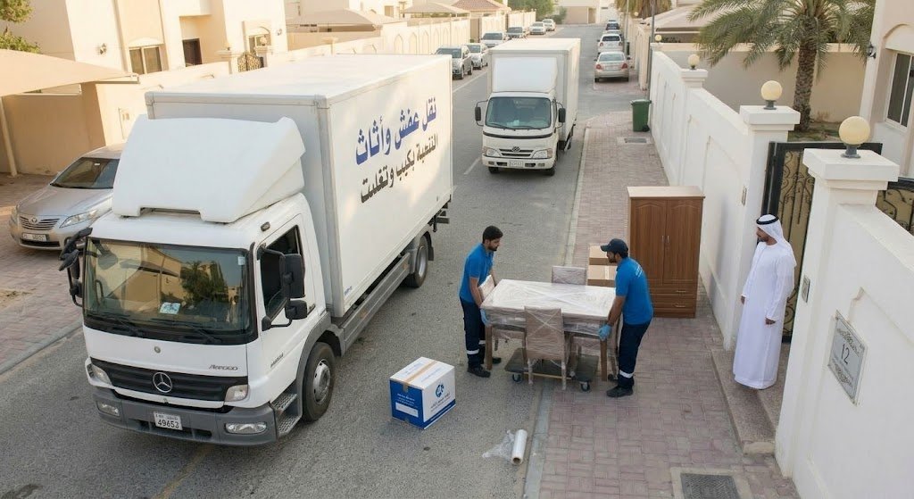 نقل وتغليف آمن مع الفك والتركيب | شركة نقل عفش السالمية بالكويت