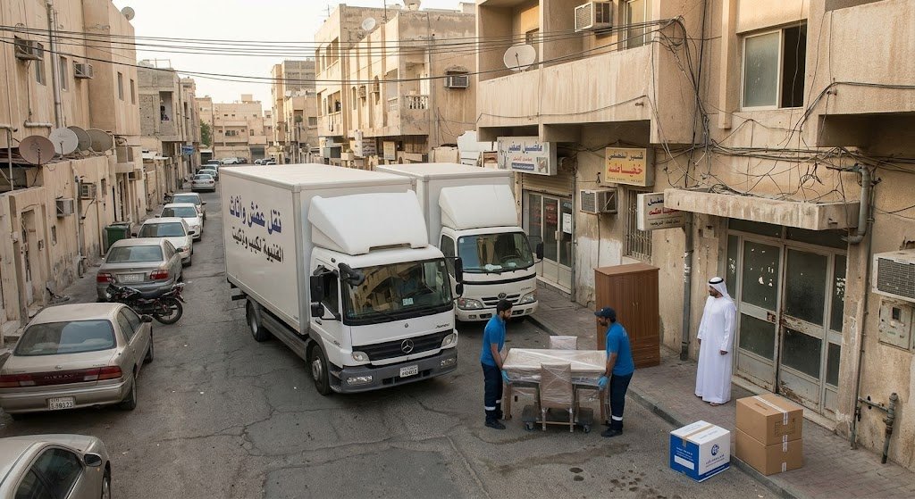 نقل وتغليف آمن مع الفك والتركيب | شركة نقل عفش السلام الكويت