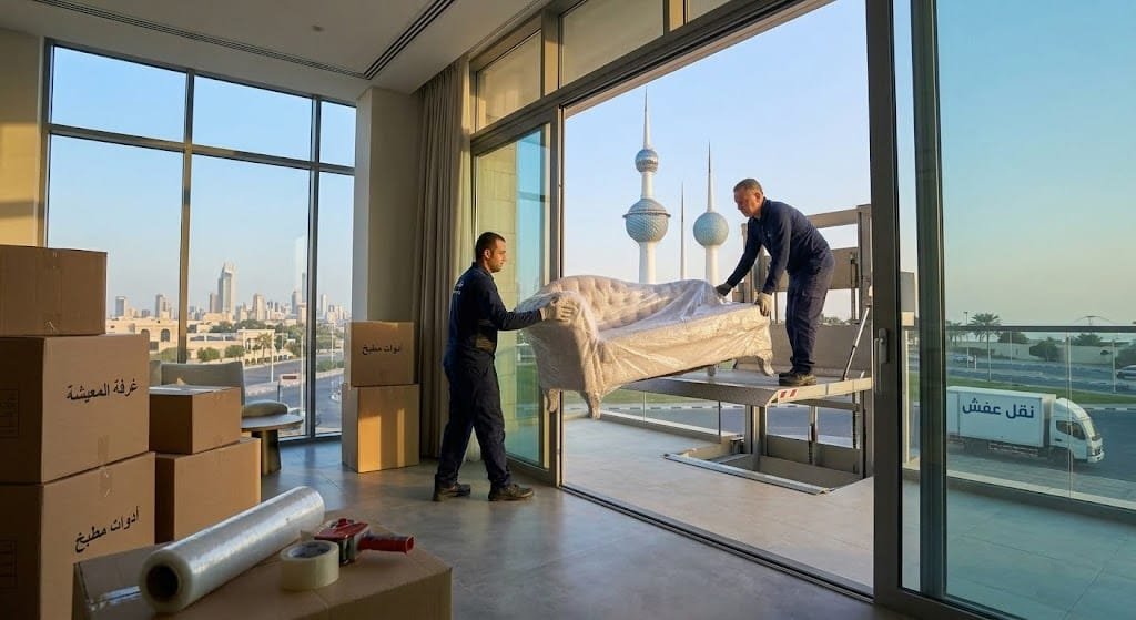 نقل وتغليف آمن مع الفك والتركيب | شركة نقل عفش حولي بالكويت