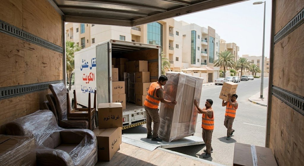 نقل وتغليف آمن مع الفك والتركيب | شركة نقل عفش مبارك الكبير بالكويت