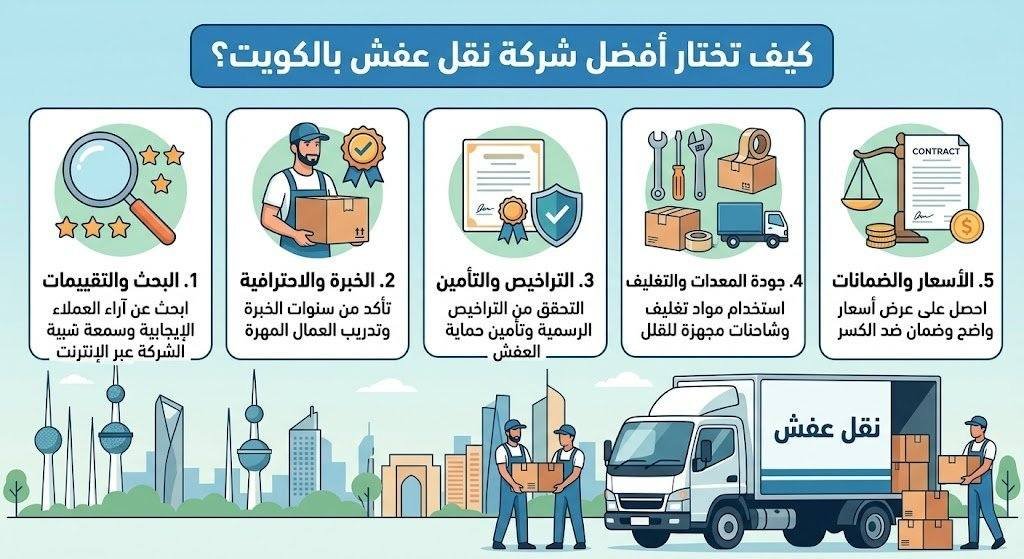 5 شروط لاختيار شركة نقل عفش بالكويت